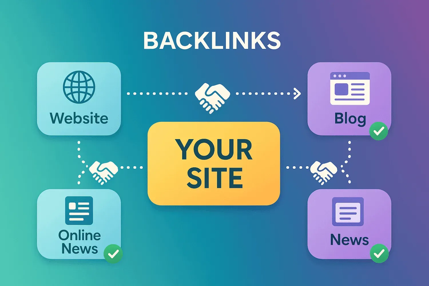 Diagram illustrating backlinks as links from other websites to your site
