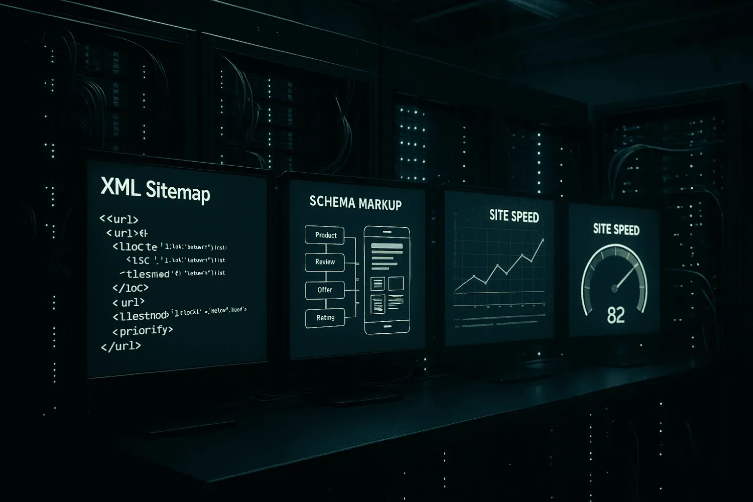 Illustration of technical SEO practices for law firms.
