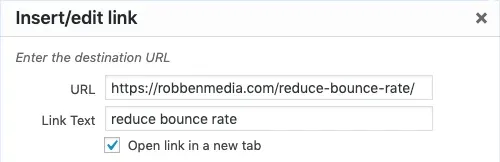 Internal blog linking